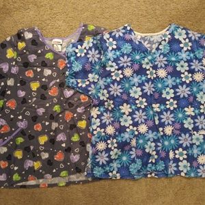 Womens scrub tops. Size 3XL